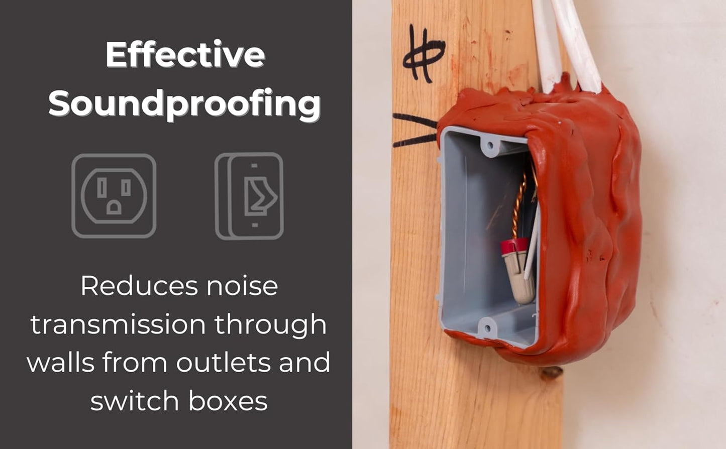 Acoustic Outlet Soundproofing Putty Pads (10 Pack)