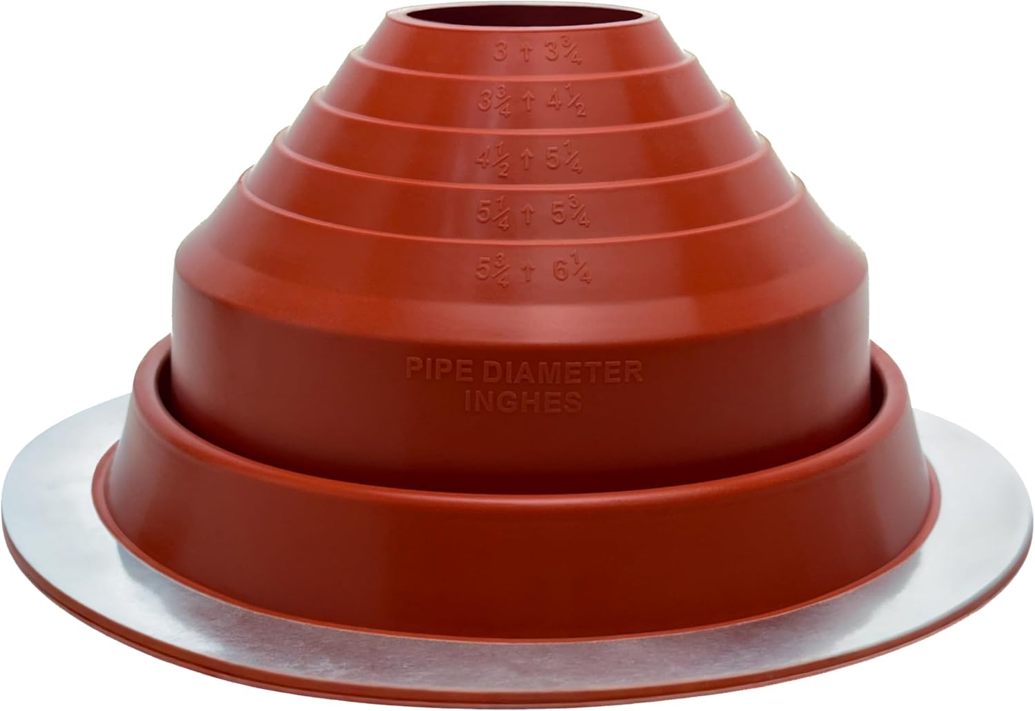 Silicone High Temperature Pipe Flashing #4 - Fits Pipes 3” to 6-1/4” OD