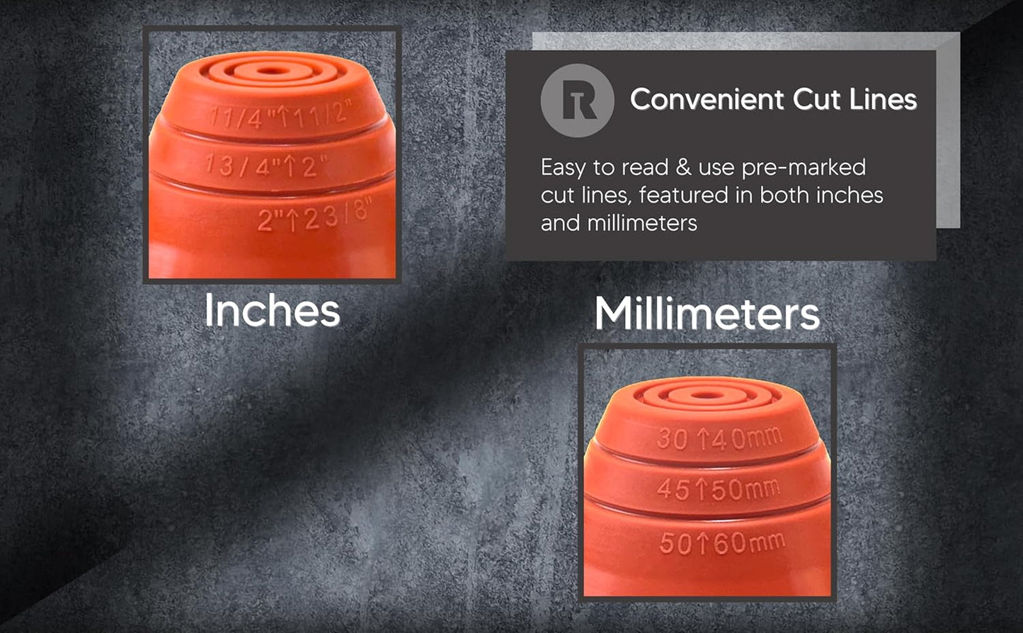 Silicone High Temperature Pipe Flashing #1 - Fits Pipes 1-1/4” to 2-3/8” OD