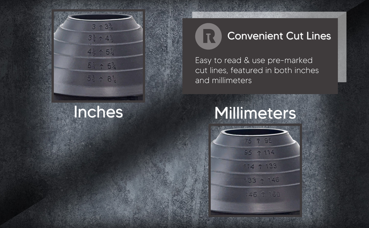 EPDM Pipe Flashing #4 - Fits Pipes 3” to 6-1/4” OD